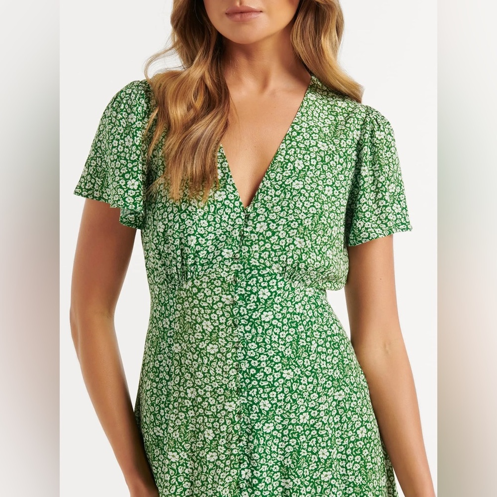 Evernew Mae Flutter-Sleeve Mini Dress - Picture 2 of 8